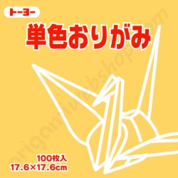 Origami Papier Zachtgeel 17,6 x 17,6 cm