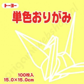Origami Papier Crèmegeel 15 x 15 cm
