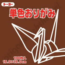 Origami Papier Bruin 15 x 15 cm