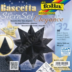 Origami Bascetta Ster Elegance Zwart 14,5 x 14,5 cm