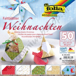 Origami Kerstmis 20 x 20 cm