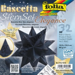 Origami Bascetta Ster Elegance Donkerblauw 14,5 x 14,5 cm