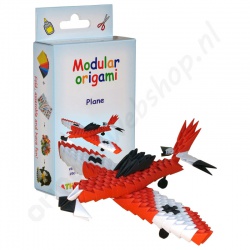 Origami 3D Kit Rood Vliegtuig