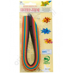 Papierstroken voor Froebelsterren 10 kleuren