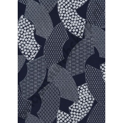 Origami Japanse Washi Chiyogami Indigo Blauw Vel