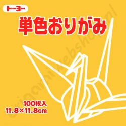 Origami Papier Lichtgeel 11,8 x 11,8 cm