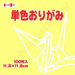 Origami Papier Crèmegeel 11,8 x 11,8 cm