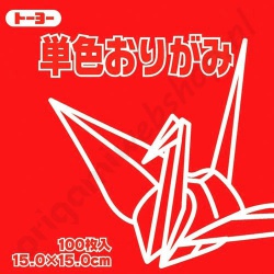 Origami Papier Rood 15 x 15 cm
