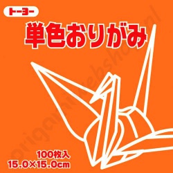 Origami Papier Fel Oranje 15 x 15 cm