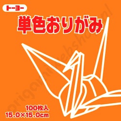 Origami Papier Lichtoranje 15 x 15 cm