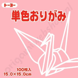 Origami Papier Lichtroze 15 x 15 cm