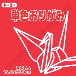 Origami Papier Framboosrood 15 x 15 cm