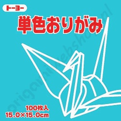 Origami Papier Lichtblauw 15 x 15 cm
