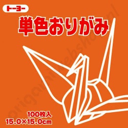 Origami Papier Oranjebruin 15 x 15 cm