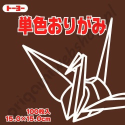 Origami Papier Donkerbruin 15 x 15 cm