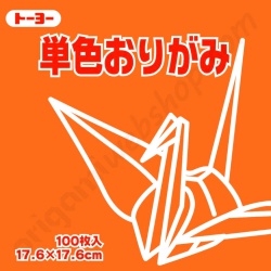 Origami Papier Fel Oranje 17,6 x 17,6 cm