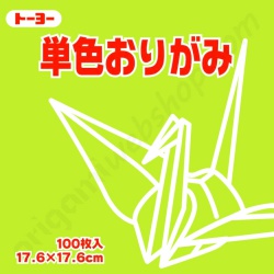Origami Papier Fel Geelgroen 17,6 x 17,6 cm