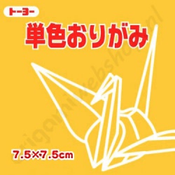 Origami Papier Lichtgeel 7,5 x 7,5 cm