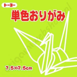 Origami Papier Fel Geelgroen 7,5 x 7,5 cm