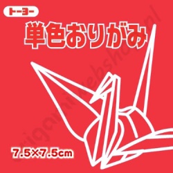 Origami Papier Framboosrood 7,5 x 7,5 cm