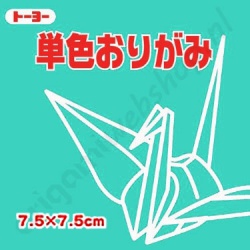 Origami Papier Licht Blauw Turquoise 7,5 x 7,5 cm