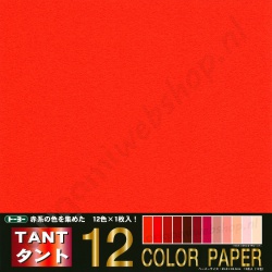 Origami Tant 12 kleuren Rood 35 x 35 cm