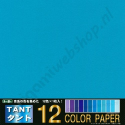 Origami Tant 12 kleuren Blauw 35 x 35 cm