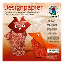 Origami Designpapier Ruby 15 x 15 cm