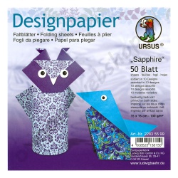 Origami Designpapier Sapphire 15 x 15 cm