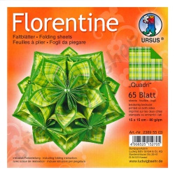 Origami Florentine Quadri Groen/Lichtgroen 15 x 15 cm