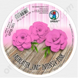 Vouwblaadjes Rond Fel Roze 12 cm