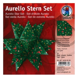 Origami Aurelio Sterren Set Kerstmis Groen 14,8 x 14,8 cm