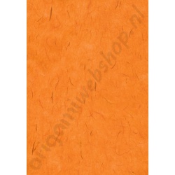 Handgeschept Moerbei Zijdepapier Oranjebruin 50 x 70 cm