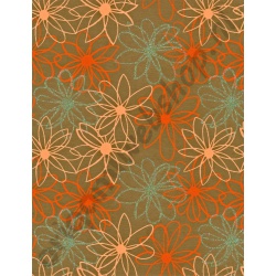 Allerlaatste Exemplaar! Handgeschept Papier Indian Style "Lavali" Bloemen 21,6 x 28 cm