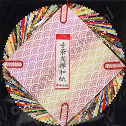 Origami Japanse Washi Yuzen Handgeverfd 10 x 10 cm
