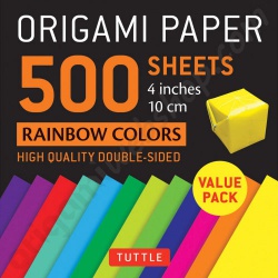 Dubbelzijdig Origami Duo Regenboogkleuren Voordeelpak 10 x 10 cm