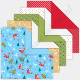 Origami Kerstmis 20 x 20 cm