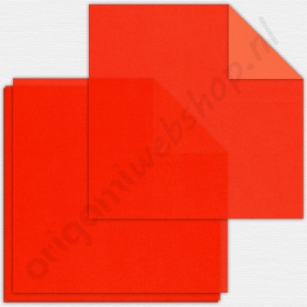 Origami Bascetta Ster Transparant Oranje 15 x 15 cm