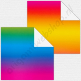 Origami Regenboogkleuren 15 x 15 cm