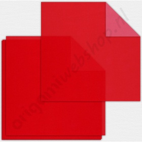 Origami Bascetta Sterren Set Transparant Rood 7,5 x 7,5 cm