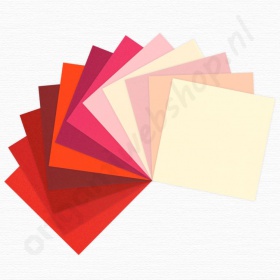 Origami Tant 12 kleuren Rood 35 x 35 cm