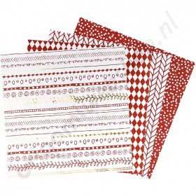 Origami Papier Rood/Wit 15 x 15 cm