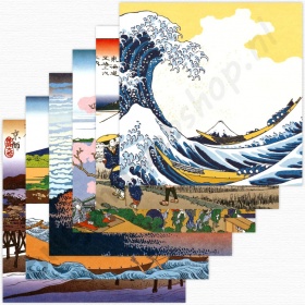 Origami Washi Ukiyo-e 15 x 15 cm
