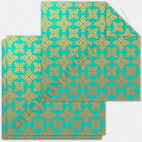 Origami Bascetta Sterren Set Ster Grafiek Turquoise 15 x 15 cm