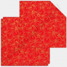 Origami Bascetta Sterren Set Winterornament Rood 15 x 15 cm