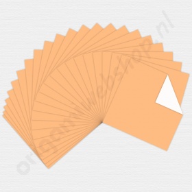 Origami Papier Zacht Perzik Oranje 24 x 24 cm