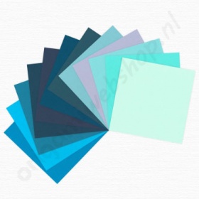 Origami Tant 12 kleuren Blauw 7,5 x 7,5 cm