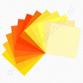 Origami Tant 12 kleuren Geel 7,5 x 7,5 cm