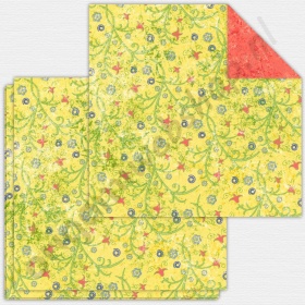 Origami Florentine Paradiso Geel/Roze 15 x 15 cm