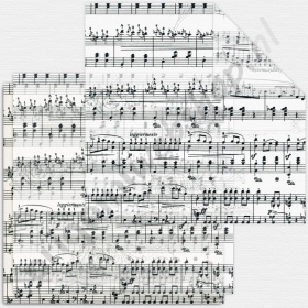 Origami Aurelio Sterren Set Transparant Muziek Zwart 14,8 x 14,8 cm